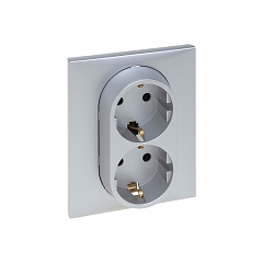 Роз. 2-ная с/у 16А с з/ш NLST алюминий 863322 Legrand (5)