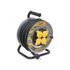 Катушка УК30 на мет с т/з 4 места 2P+PE/30м КГ 3х1,5мм2 IP44 "Professional"