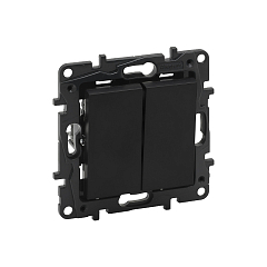 Выкл. 2-кл. 10А б/рамки, авт.клеммы, NLST чёрный 863505 Legrand (10)