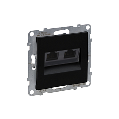 Роз. RJ45+RJ45 кат 5Е механизм б/рамки SUNO антрацит 721451 Legrand (5)