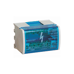 Шина "N" нулевая ШНК  L+PEN  2х7  100А на DIN-рейку в корпусе  UNIT NEW