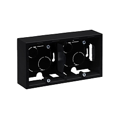 SUNO Коробка для накладного монтажа механизмов серии SUNO 2-постовая. Цвет "Антрацит" Legrand E-PRO