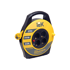 Катушка УК10 с т/з 4 места 2P+PE/10м 3х1,0 мм2 "Industrial"