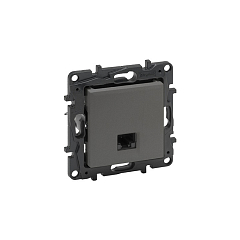 NILOE Информационная розетка одиночная RJ45 Кат.6 UTP, цвет Алюминий Legrand E-PRO