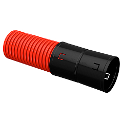  Трубы жесткая гибкая двустенная красная (с протяжкой)  Ø110  IEK (6)