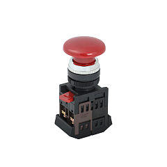 Кнопка AEA-22  (грибок, красный)  IEK  (10/200)