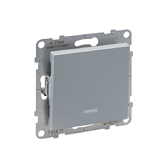 Выкл. 1-кл. с инд. 10А б/рамки, авт.клеммы, SUNO алюминий 721311 Legrand (5)